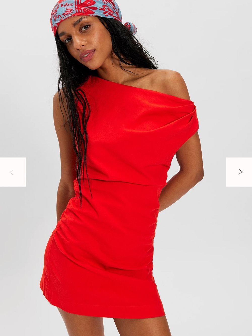 Free People Red One-Shoulder Mini Dress